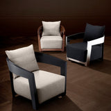 Fauteuil beige Rubautelli