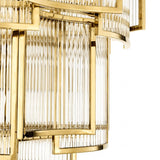Lustre doré en verre Jet Set