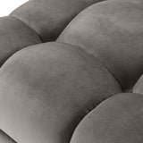 Tabouret Sienna en velours gris