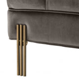 Tabouret Sienna en velours gris