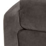 Fauteuil gris en velours Candice