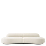 Canapé 4 places arrondi bouclé crème Bjorn S