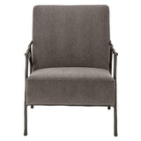 Fauteuil d'appoint gris marron Antico