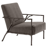 Fauteuil d'appoint gris marron Antico