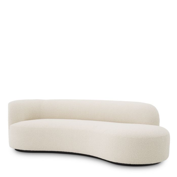 Canapé 3 places bouclé crème Morten – Luxe Mobilier