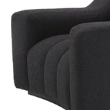 Fauteuil bouclé noir Kelly