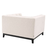 Fauteuil Ditmar bouclé crème
