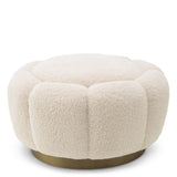 Pouf molletonné crème