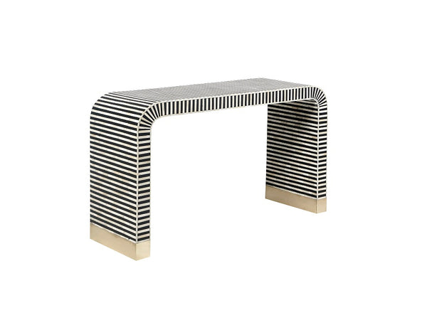 Console arrondie noir et blanc