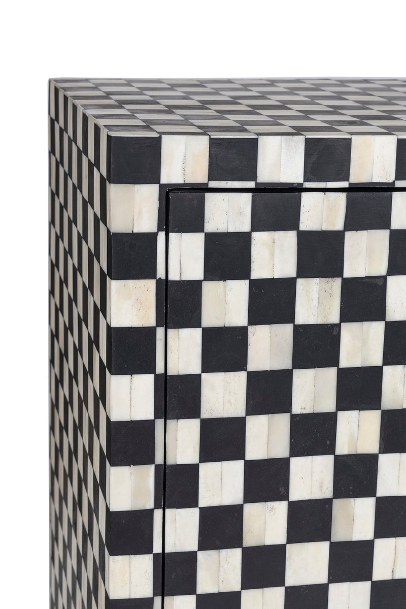 Meuble de rangement 3 portes en Damier