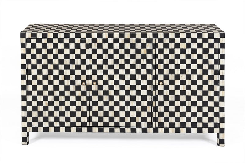 Meuble de rangement 3 portes en Damier