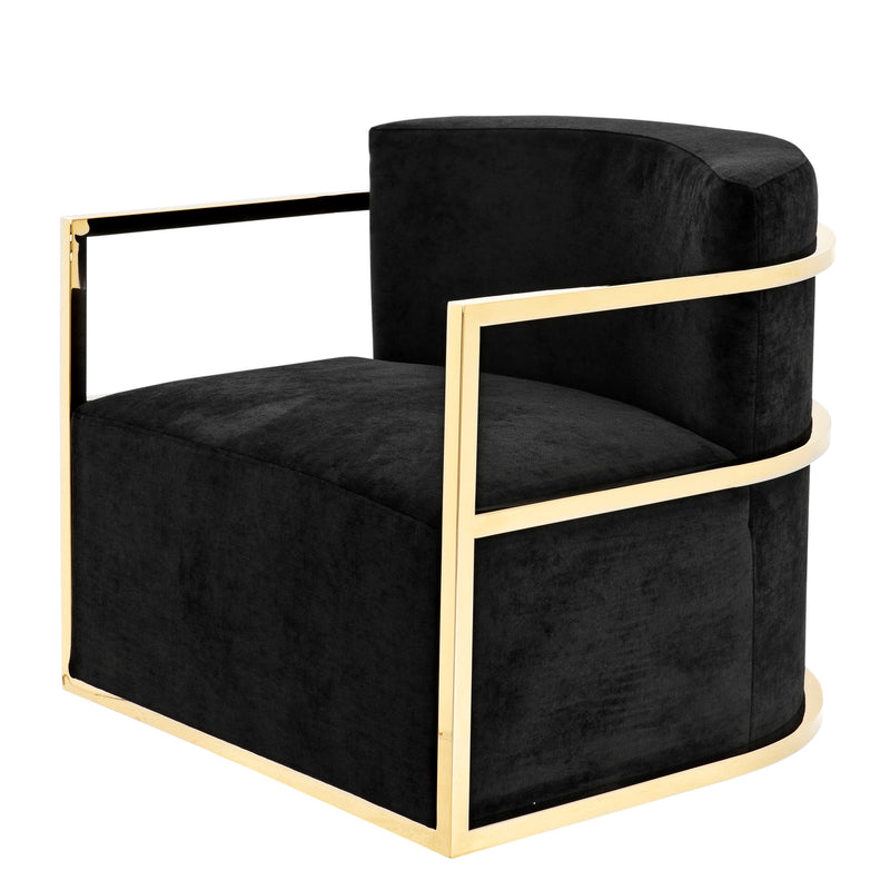 Fauteuil pivotant noir Emilio
