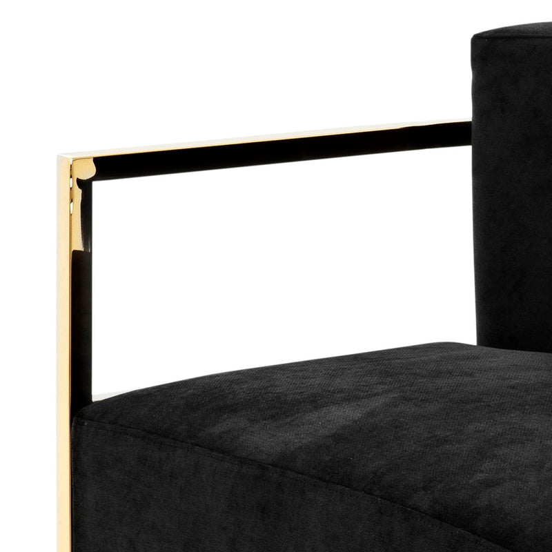 Fauteuil pivotant noir Emilio