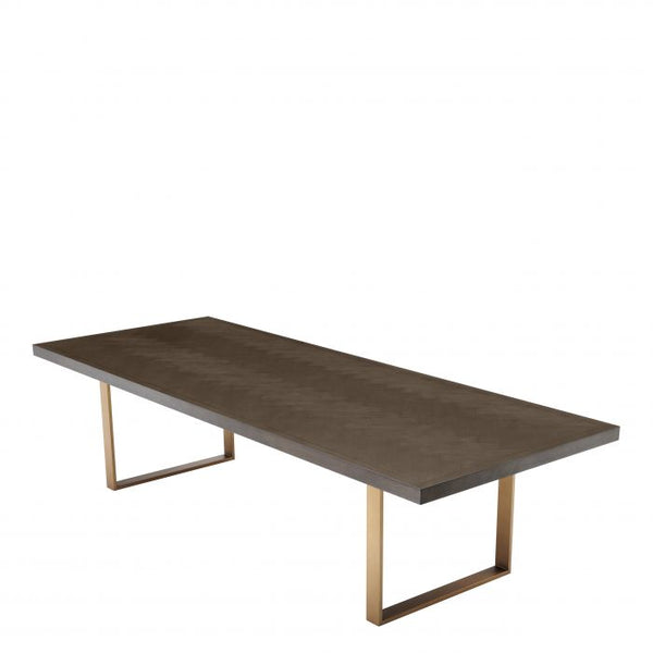 Table rectangulaire en chêne brun Melchior L