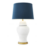 Lampe en porcelaine blanche Celestine