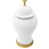Lampe en porcelaine blanche Celestine
