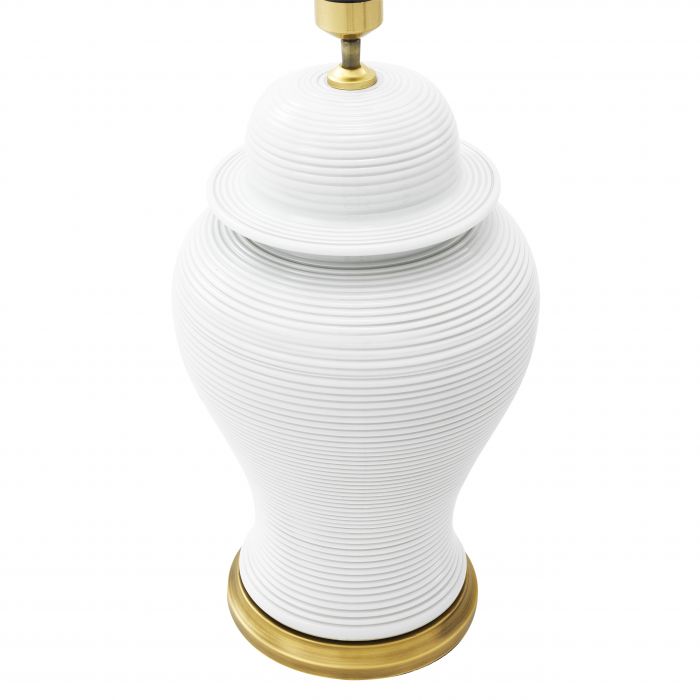 Lampe en porcelaine blanche Celestine