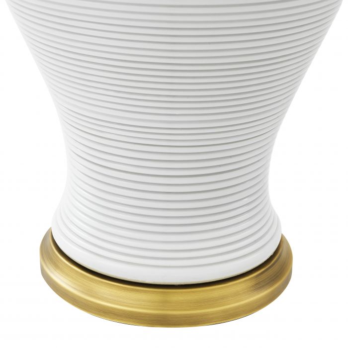 Lampe en porcelaine blanche Celestine