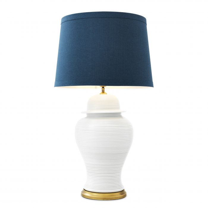 Lampe en porcelaine blanche Celestine