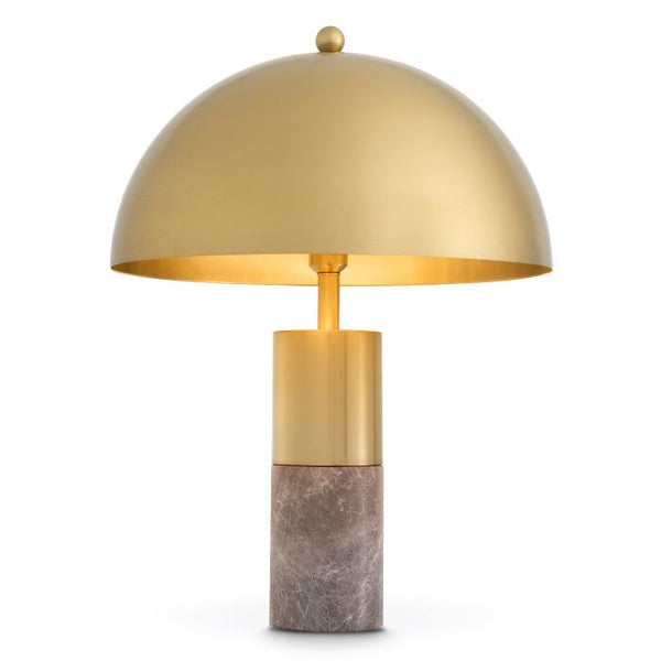 Lampe de table à dôme doré Flair L