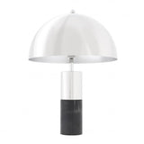 Lampe de table à dôme argenté Flair L