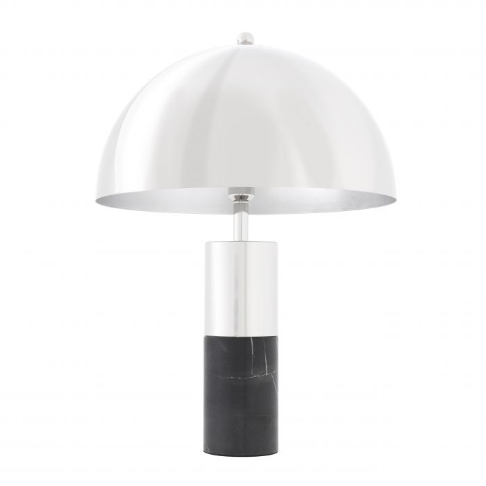 Lampe de table à dôme argenté Flair L