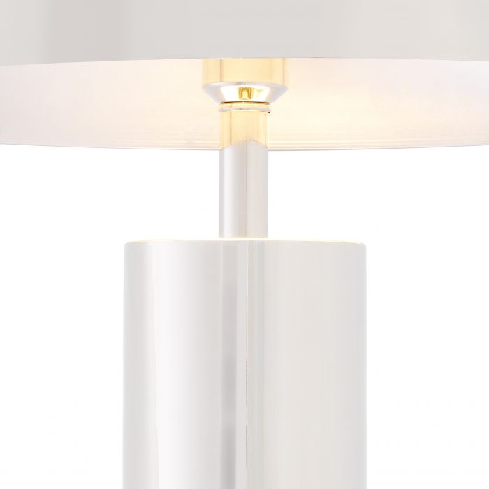Lampe de table à dôme argenté Flair L