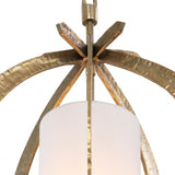 Lustre lanterne dorée en laiton Luciano