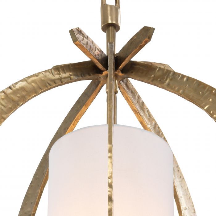 Lustre lanterne dorée en laiton Luciano