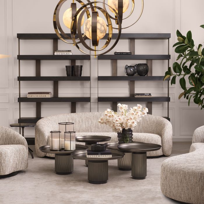 Etagere en chêne anthracite Dalmar
