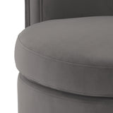 Fauteuil pivotant gris Amanda
