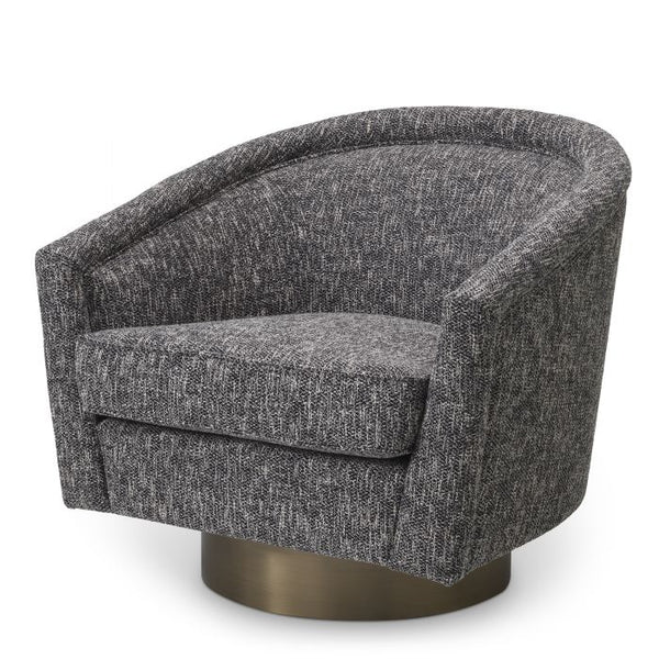 Fauteuil pivotant Catene en tissu Cambon noir