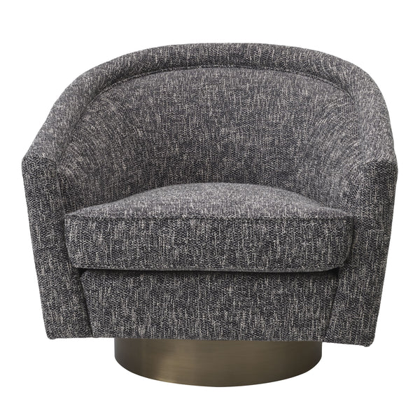 Fauteuil pivotant Catene en tissu Cambon noir