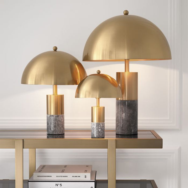 Lampe de table à dôme doré Flair S
