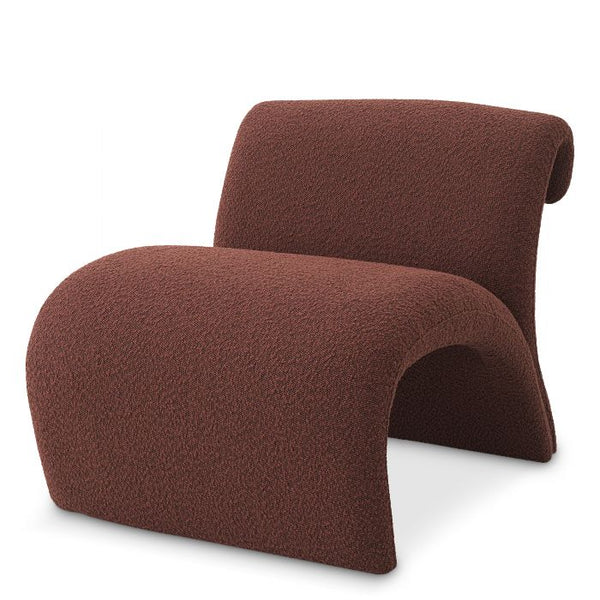 Fauteuil Vignola bouclé Rouge